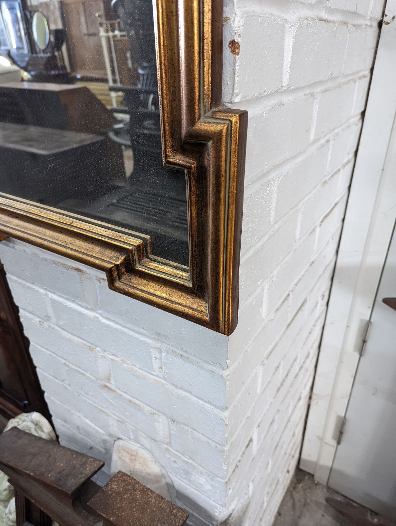 An 18th century style gilt framed wall mirror, width 59cm, height 102cm